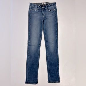 Paige Skyline Skinny Mid Rise Mid Wash Size 25